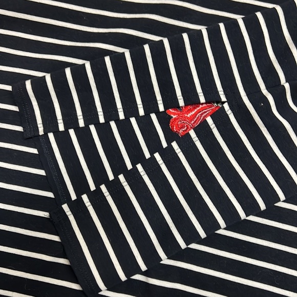 Embroidered Rose Striped Shirt - Picture 4 of 8